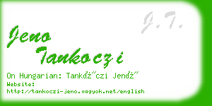 jeno tankoczi business card